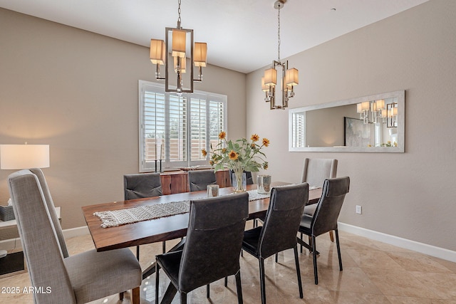 view of dining area