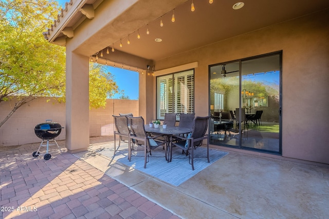 view of patio / terrace featuring area for grilling