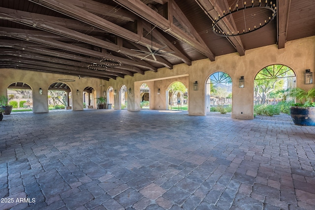 view of patio / terrace featuring ceiling fan