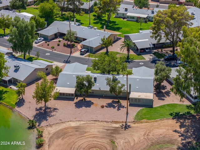 aerial view with a residential view