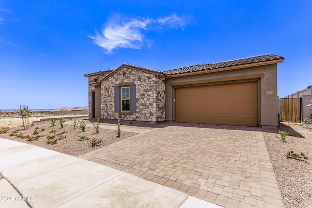 view of front of home featuring a garage