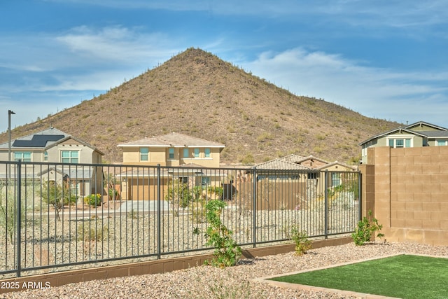 exterior space with a mountain view