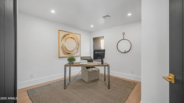 4434 E Camelback Rd Unit 128, Phoenix, AZ 85018 - office space featuring recessed lighting, baseboards, and wood finished floors