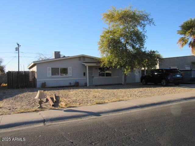 view of single story home