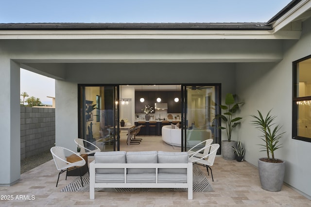 2916 E Sells Dr, Phoenix, AZ 85016 - view of patio featuring fence and outdoor lounge area