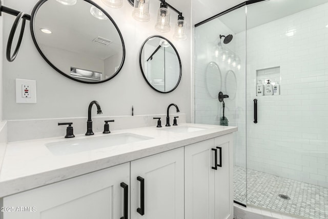 7440 E Hubbell St, Scottsdale, AZ 85257 - bathroom with a stall shower and double vanity