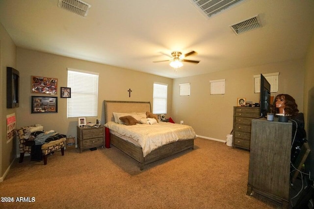 19886 W Woodlands Ave, Buckeye, AZ 85326 - carpeted bedroom featuring baseboards and a ceiling fan
