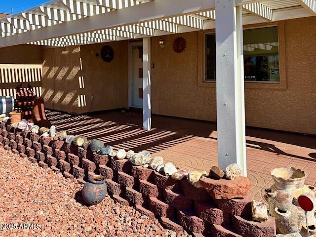 view of patio with a pergola