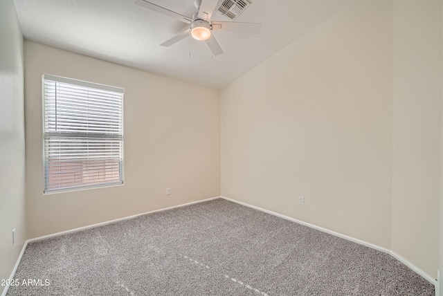 12333 W Marshall Ave, Litchfield Park, AZ 85340 - empty room featuring visible vents, carpet flooring, ceiling fan, and baseboards