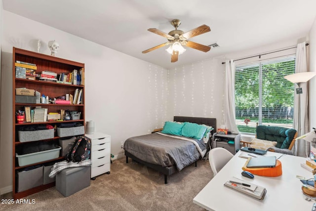 3750 E Palm St, Mesa, AZ 85215 - bedroom with carpet floors and ceiling fan