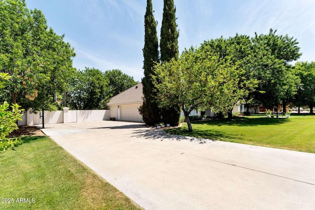 3750 E Palm St, Mesa, AZ 85215 - view of front facade with driveway, an attached garage, stucco siding, and a tile roof