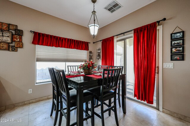 dining room with a wealth of natural light