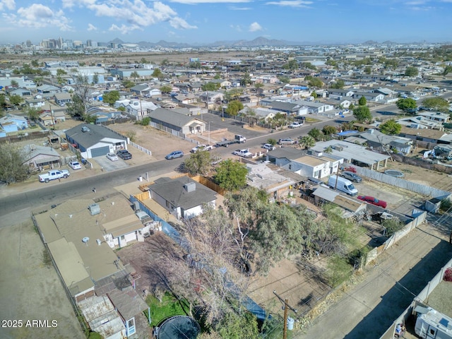 bird's eye view with a mountain view