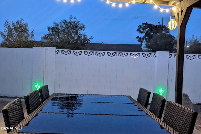 view of patio / terrace with a fenced backyard