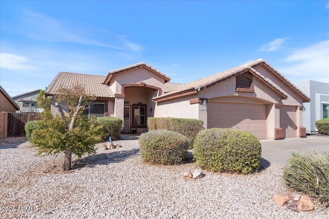 view of front of home featuring a garage