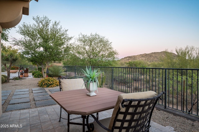 view of patio with outdoor dining space