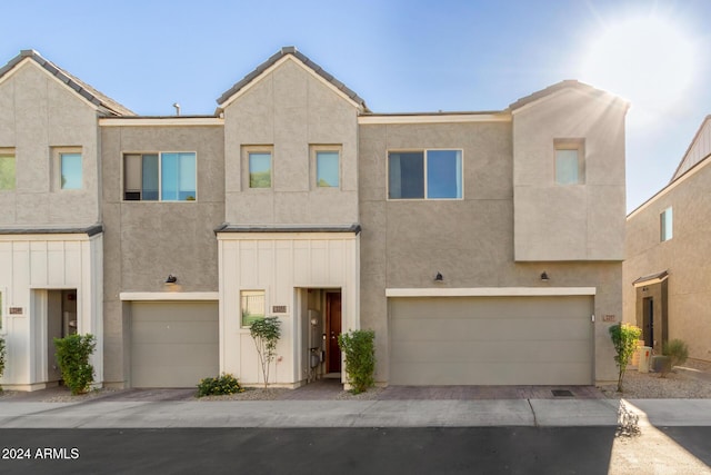 view of property featuring a garage