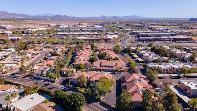 bird's eye view with a mountain view