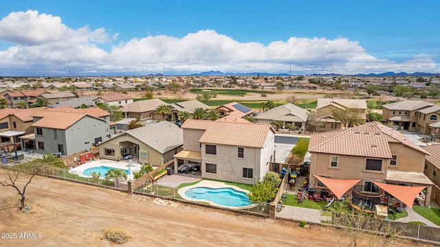 aerial view featuring a residential view