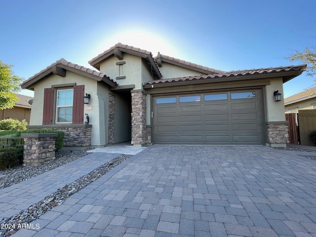 view of front of home featuring a garage