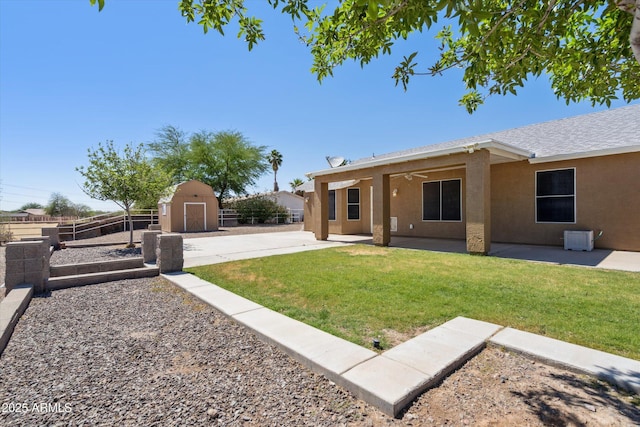 23705 N Chaps Dr, Florence, AZ 85132 - view of yard with a patio and ceiling fan
