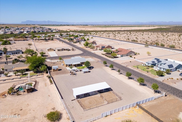 23705 N Chaps Dr, Florence, AZ 85132 - aerial view of residential area featuring a desert landscape and a mountainous background