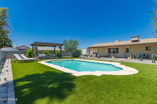 5031 W Grandview Rd, Glendale, AZ 85306 - view of pool with a patio area, a gazebo, and central AC unit