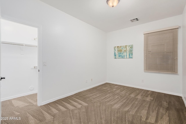 interior space featuring carpet flooring and a closet