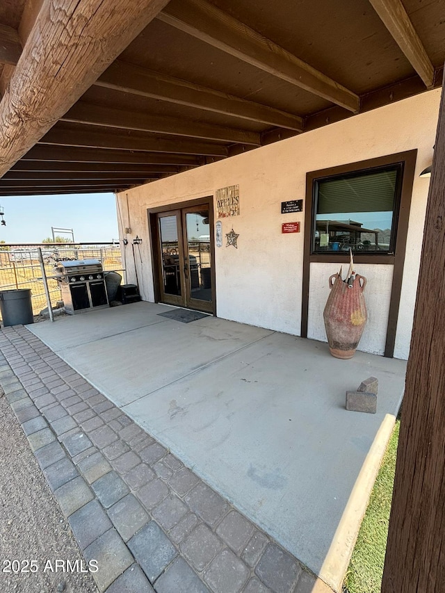 view of patio with french doors