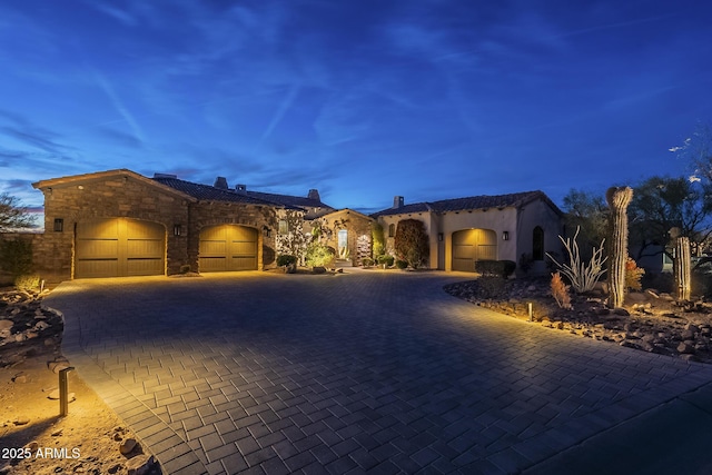 view of front of house featuring a garage