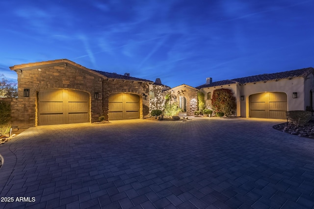 view of front of home featuring a garage