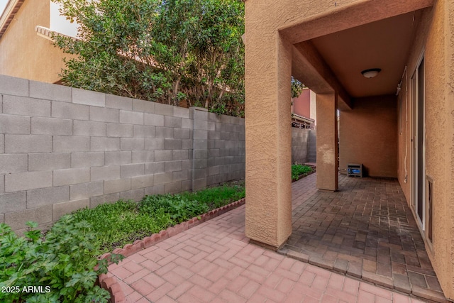 view of patio / terrace featuring a fenced backyard