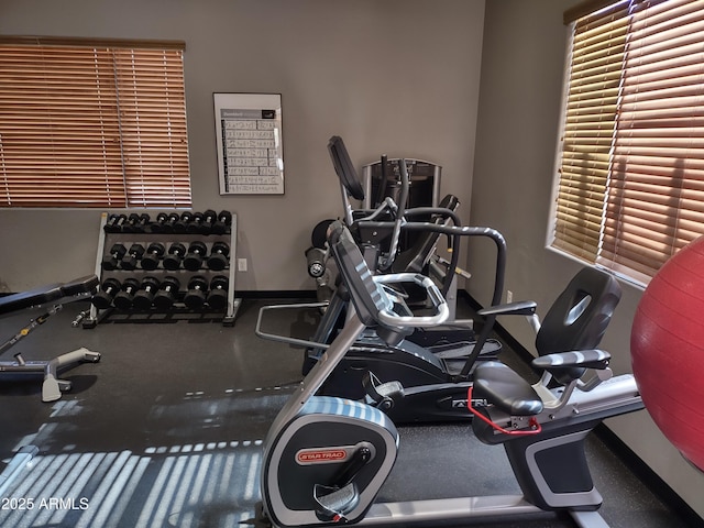 view of exercise room