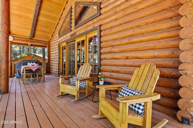 1868 Flicker Dr, Forest Lakes, AZ 85931 - view of wooden terrace