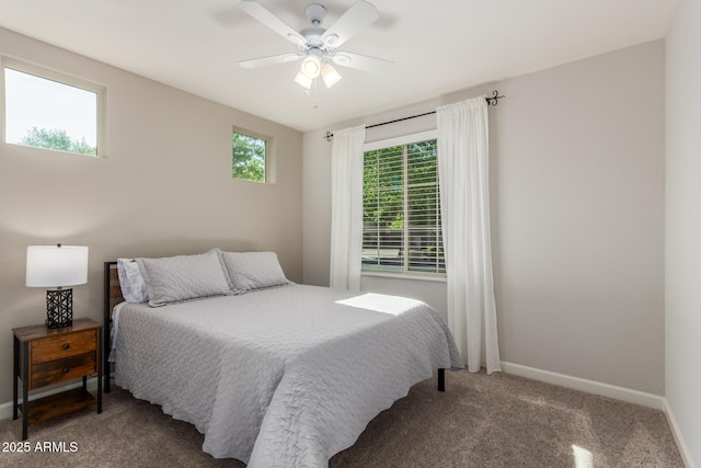 20783 W Pasadena Ave, Buckeye, AZ 85396 - bedroom featuring carpet, baseboards, and ceiling fan