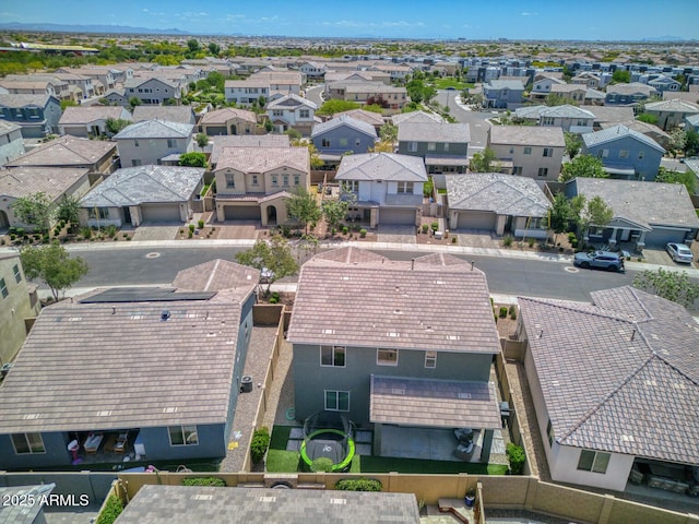 aerial view of residential area