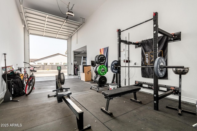 view of workout area