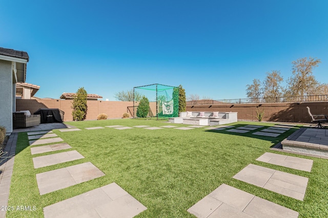 view of yard featuring a patio