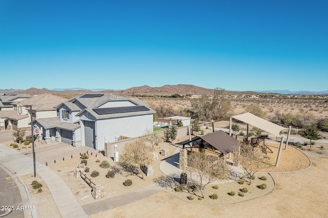 bird's eye view with a mountain view