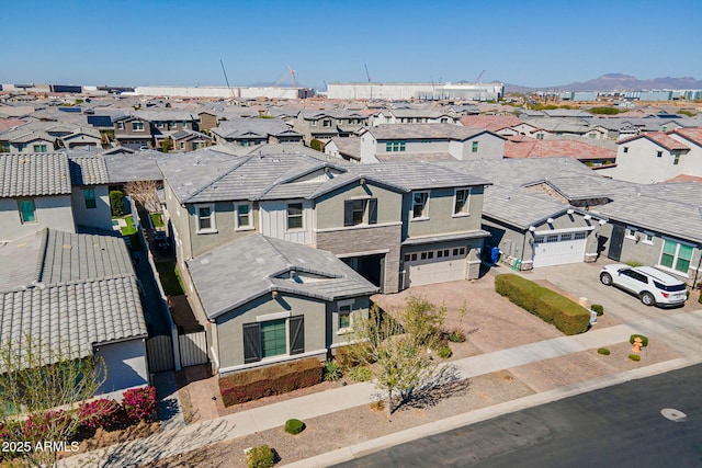 aerial view featuring a residential view