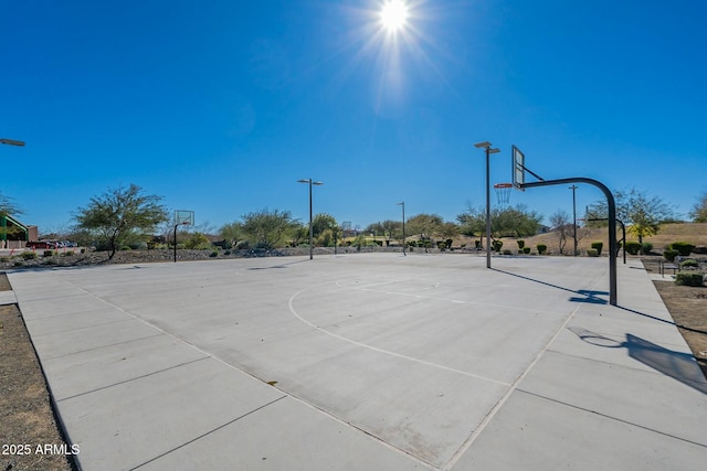 view of basketball court featuring community basketball court