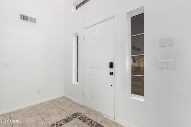 view of tiled entrance foyer