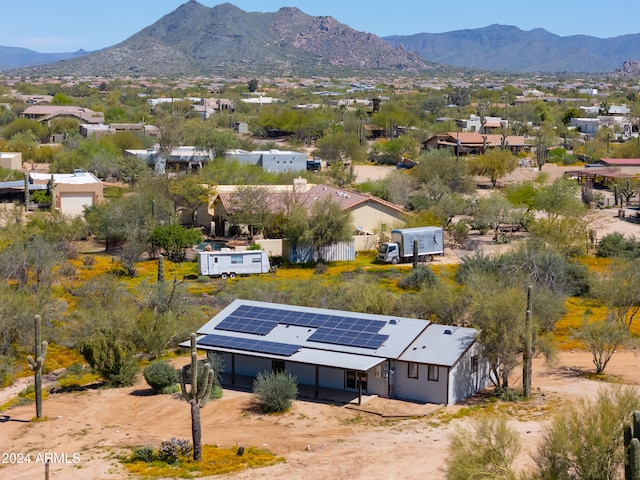 aerial view featuring a mountain view