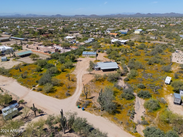 aerial view with a mountain view