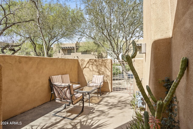 view of patio / terrace featuring a balcony