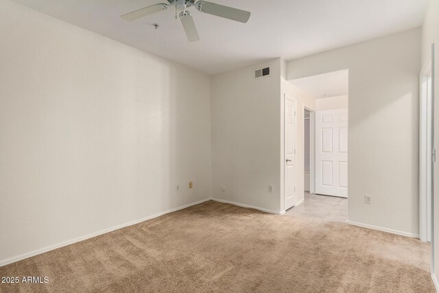 7401 W Arrowhead Clubhouse Dr Unit 1006, Glendale, AZ 85308 - empty room with visible vents, carpet flooring, baseboards, and ceiling fan