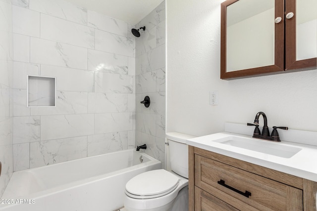 214 W June Cir, Mesa, AZ 85201 - full bath with toilet, vanity, and washtub / shower combination
