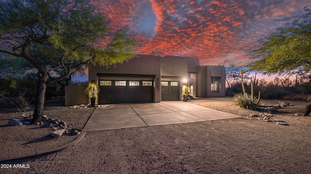 view of front facade with a garage