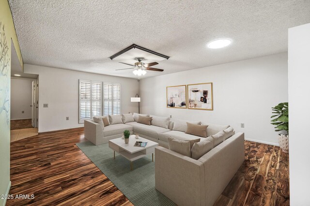 unfurnished room featuring wooden walls, french doors, ceiling fan, and dark wood-type flooring