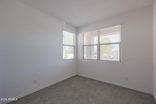 view of carpeted spare room